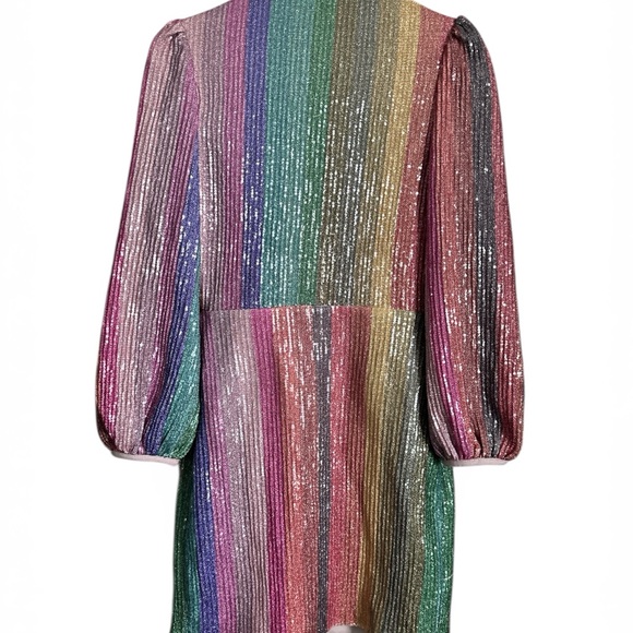 Harlyn Rainbow Sequin Dress (Size XS) 🌈✨ Statement Sparkle - Picture 2 of 5